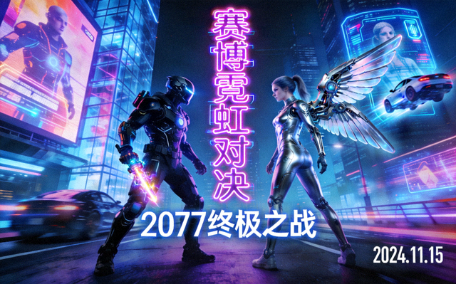 赛博朋克霓虹对决主题宣传画面